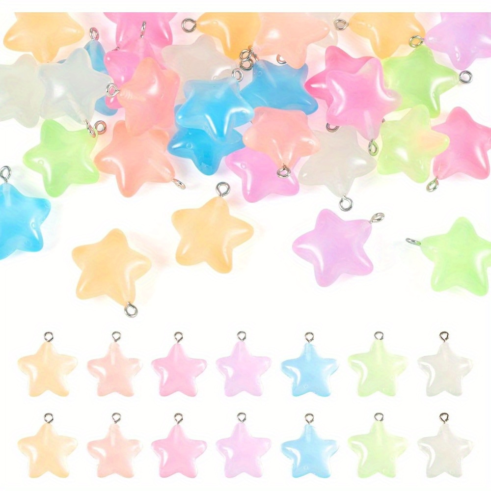 Moon Star Earrings - 6/24/40 Uds. Colgante de estrella de