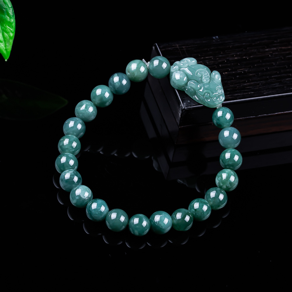 Jewelry & Watches Store - Pulsera Pixiu de jadeíta birmana natural,