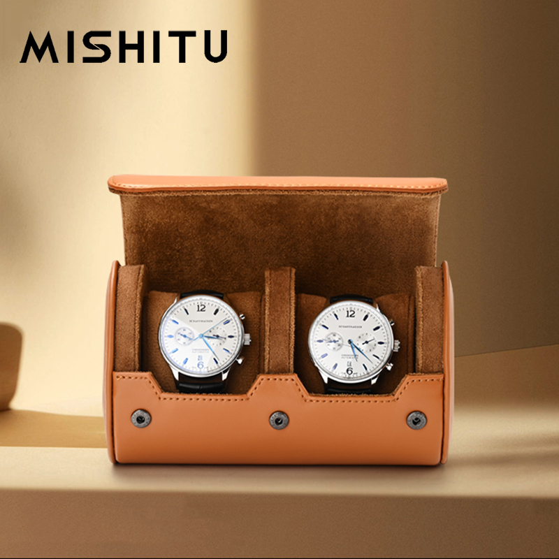 Jewelry Watches Box - MISHITU-rollo de almacenamiento de reloj con