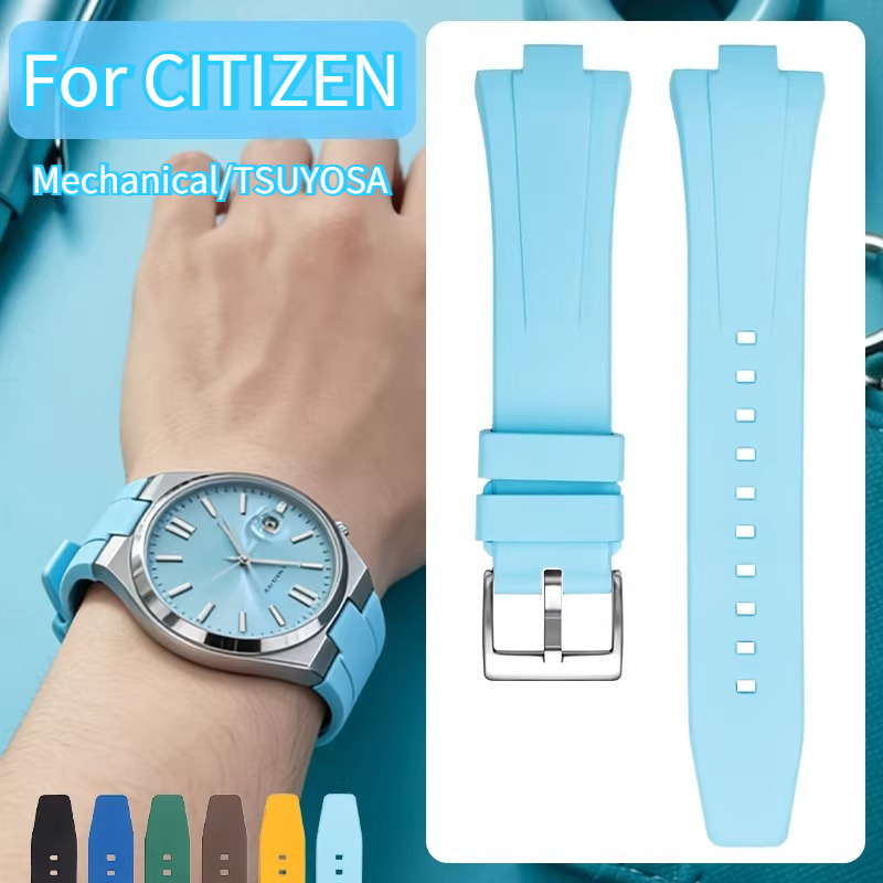 Correa de reloj de caucho fluo - Citizen Watch Tsuyosa reseña y precio