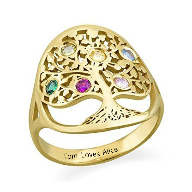Amxiu-Anillo de plata de prime - Birthstone Ring Set reseña y precio
