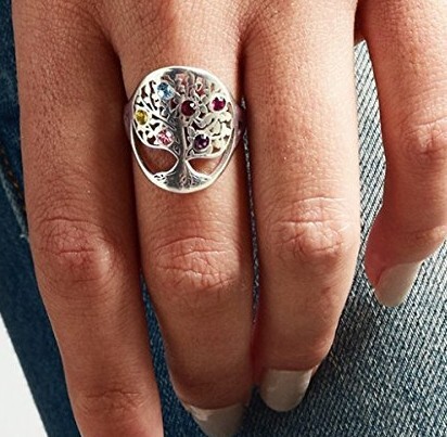 Amxiu-Anillo de plata de prime - Birthstone Ring Set reseña y precio