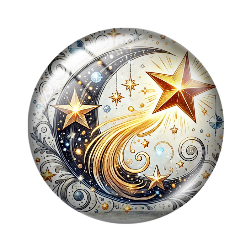 Mystic Star Moon - Cabujones d - Moon Star Earrings reseña y precio
