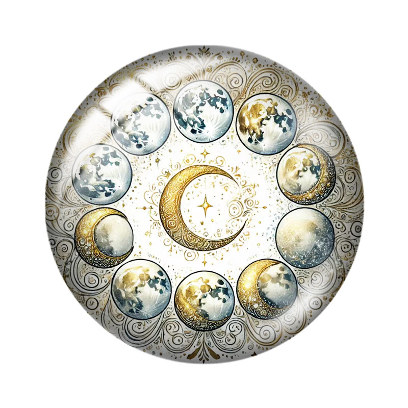 Mystic Star Moon - Cabujones d - Moon Star Earrings reseña y precio