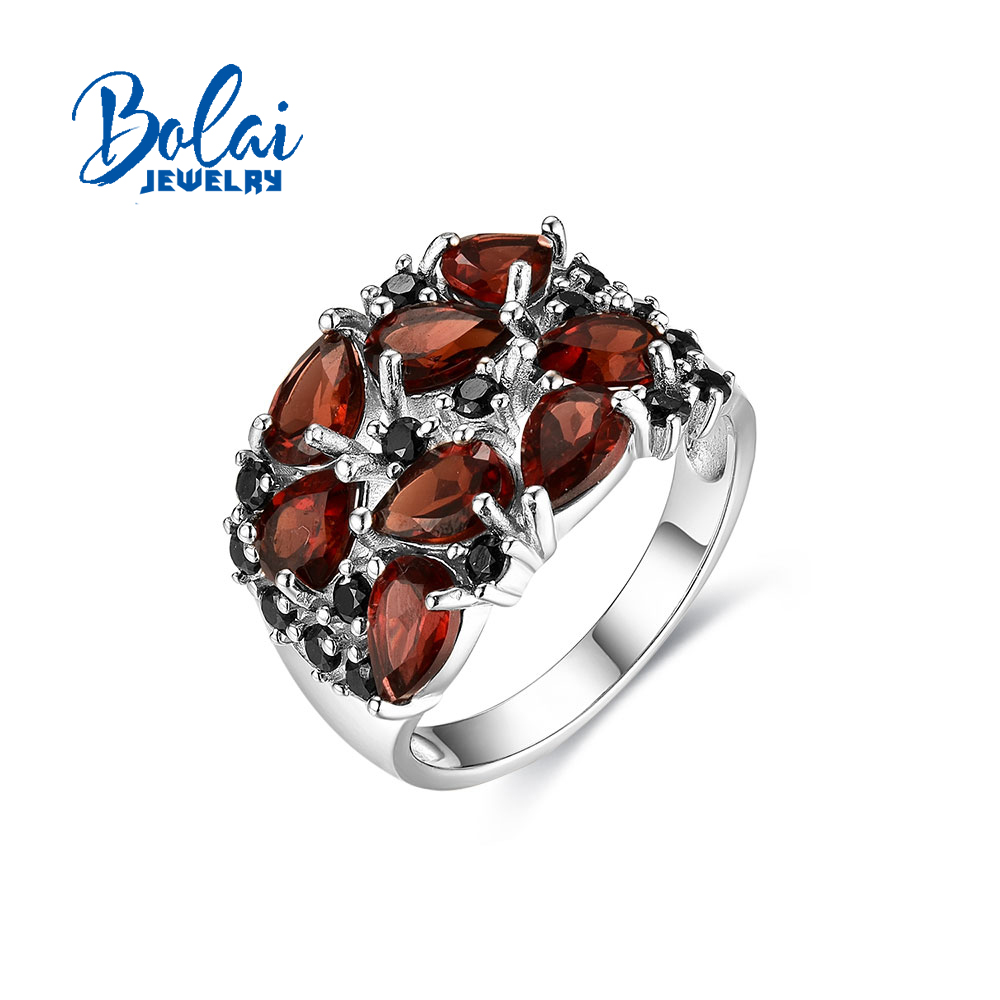 Anillo de granate natural de d - Birthstone Ring Set reseña y precio