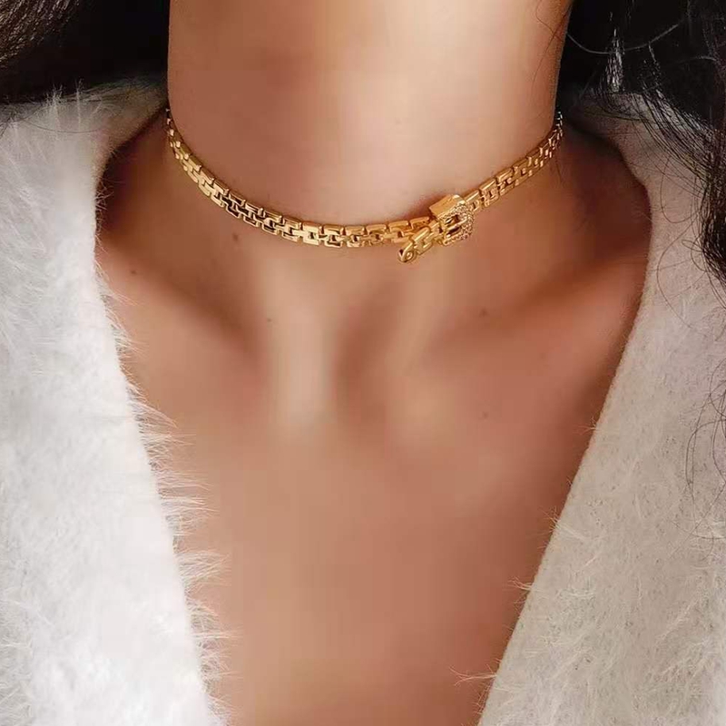 Collar de latón con correa de  - Fine Jewelry Watches Women reseña y precio