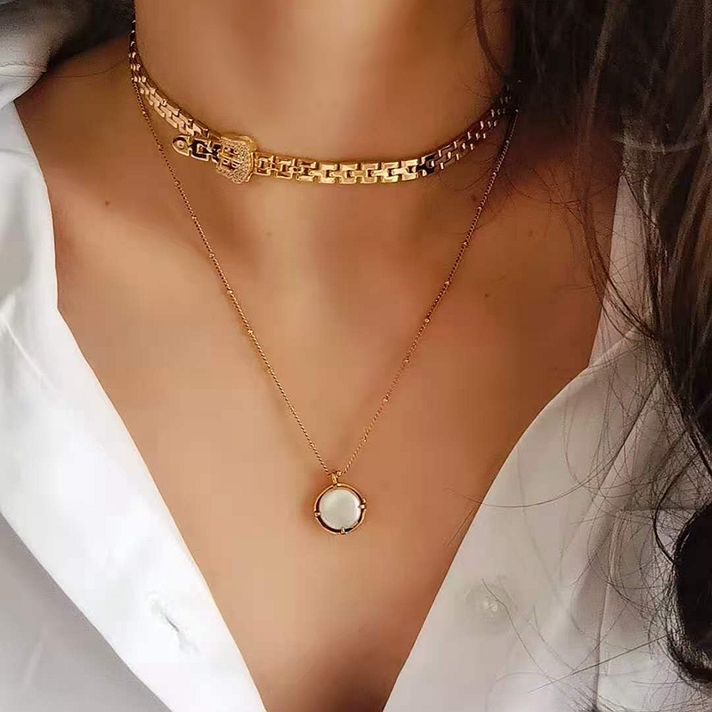 Collar de latón con correa de  - Fine Jewelry Watches Women reseña y precio