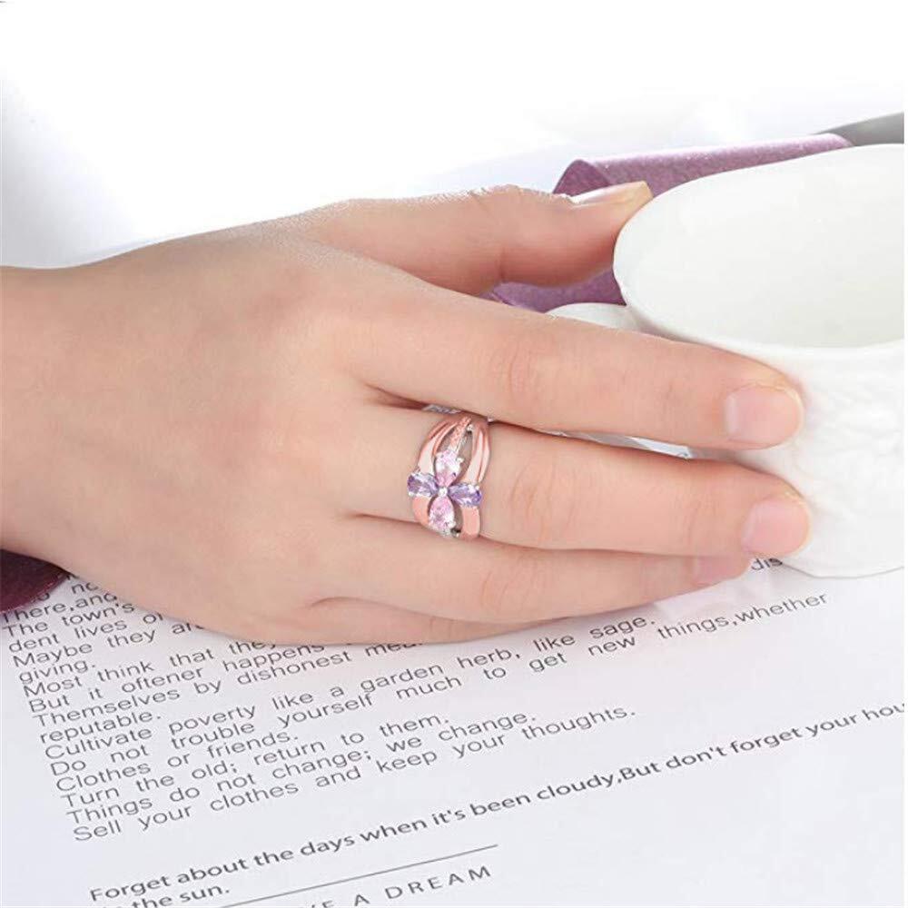 Amxiu-Anillo de boda grande pe - Birthstone Ring Set reseña y precio