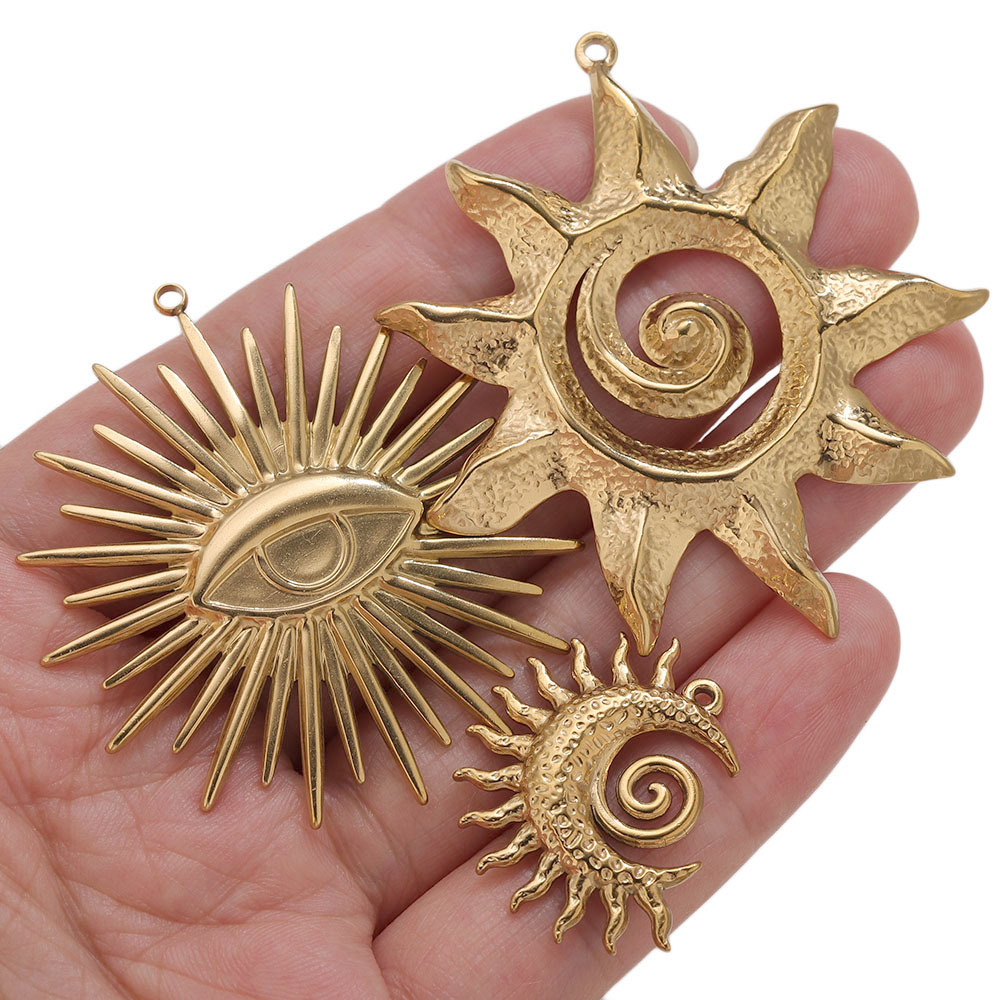5 piezas de dijes de sol redon - Moon Star Earrings reseña y precio