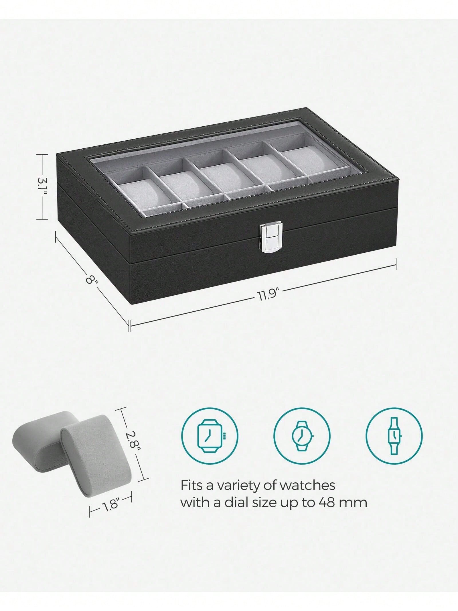 Caja para relojes con cerradur - Jewelry Watches Box reseña y precio