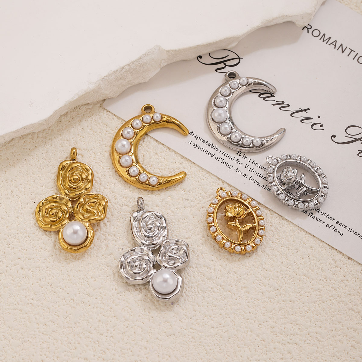 5 piezas de acero inoxidable c - Moon Star Earrings reseña y precio