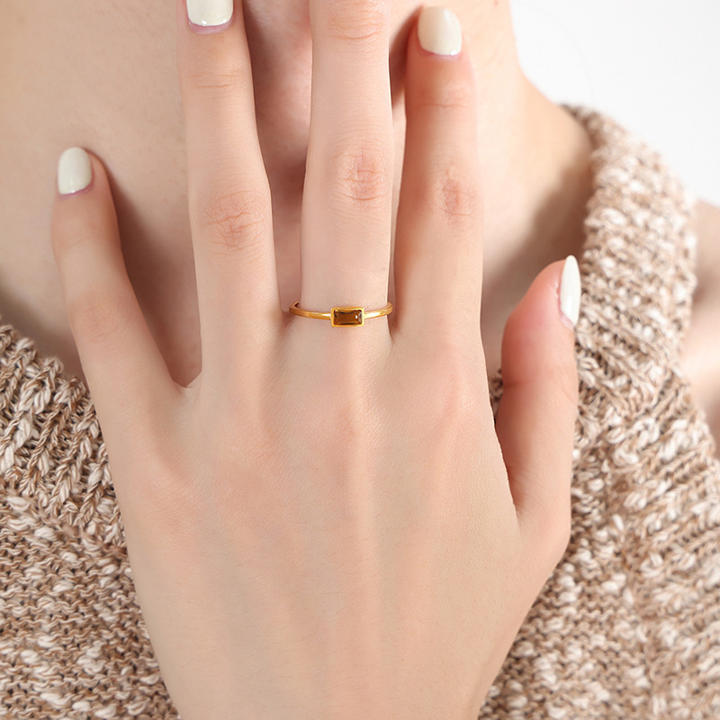Anillos pequeños simples de pi - Birthstone Ring Set reseña y precio